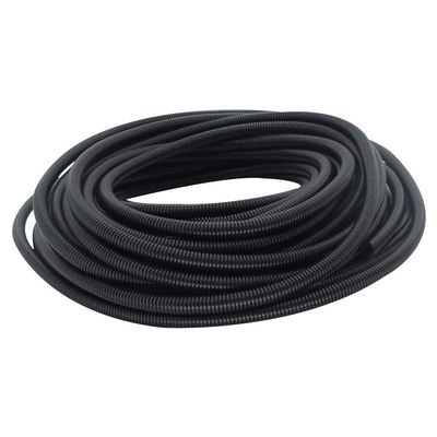 Bettomshin 1Pcs Corrugated Tube Wire Conduit PP Polyethylene Tubing Non Split Flexible Wire Pipe Hose 14.3mm Inner Dia 18.5mm Outer Dia 8M Long for Liquid Cable Cover Sleeve Black