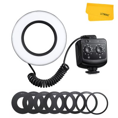 Godox Ring 72 Macro LED Ring Light with 8 Lens Adapter Rings for Canon Nikon Pentax Olympus DSLR Cameras