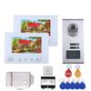 2 Units Apartment Bus 2 Wire Video Door Phone Intercom Systems 7 Inch Kit for Electronic Door Lock Home Night Vision view 1