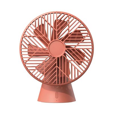 Hanghaijia Mute Rainforest Mini Fan, Home Office Outdoor 4000mAh 90 Swing 7-Blade Mobile Fan (Color : Red, Size : Plug in)