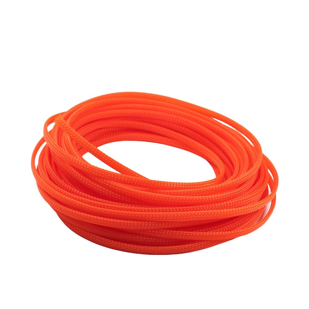 Aicosineg Cable Sleeve Braided Sleeving PET Wire Loom Tubing Cable 32.81ft-1/6inches Wrap Protector for HiFi Audio and Video Headphone Cable Protect Wires from Chewing of Pets Orange