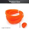 Aicosineg 16.4ft PET Flexible Braided Cable Sleeve 0.4inch Width Wire Loom Sleeving and Organizer Flexible Wire Mesh Sleeve Wrap Protector for TV Audio PC Cords from Pets Chewing Orange view 3