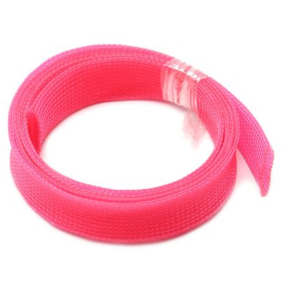 Aicosineg Cable Sleeve Braided Sleeving PET Wire Loom Tubing Cable 3.28ft-1inch Wrap Protector for USB Video Power Cord Audio Cable Protect Wires from Chewing of Pets Pink