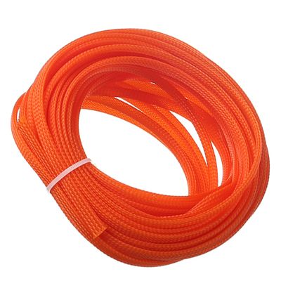 Aicosineg 32.8FT Cable Sleeve PET Braid Cable Sleeving Flexible Wire Mesh Sleeve Wire Braided Protective Sleeve for Cable Solid Tube Power Cord Protection Flame Retardant Cable Manage Orange