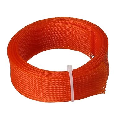 Aicosineg 3.28ft PET Flexible Braided Cable Sleeve 1inch Width Wire Loom Sleeving and Organizer Flexible Wire Mesh Sleeve Wrap Protector for TV Audio PC Cords from Pets Chewing Orange