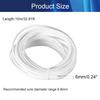 Aicosineg Cable Sleeves 32.81ft 1/4 Inch Electrical Conduits Non-Split Wire Loom Tubing Corrugated Tube Polyethylene Hose Cover for Home Outdoor Automotive Marine Wire Harness White view 2
