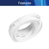 Aicosineg Cable Sleeves 32.81ft 1/4 Inch Electrical Conduits Non-Split Wire Loom Tubing Corrugated Tube Polyethylene Hose Cover for Home Outdoor Automotive Marine Wire Harness White view 3