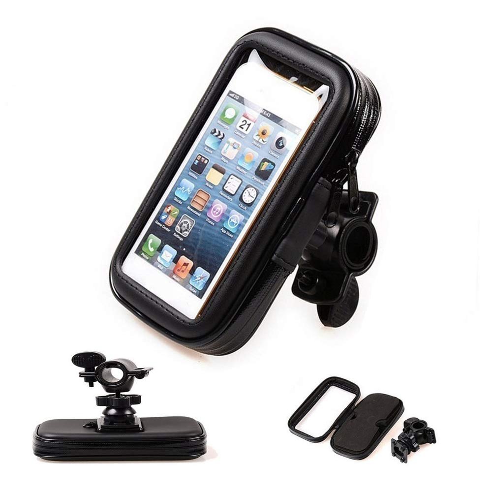 ihreesy Bike Phone Mount, 360 Rotatable Cell Phone Holder, Touch Screen Waterproof, Portable Handlebar Bag for Outdoor Cycling, 6.3 Inch