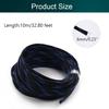 Aicosineg Cable Sleeve Braided Sleeving PET Wire Loom Tubing Cable 32.81ft-1/4inches Wrap Protector for HiFi Audio and Video Headphone Cable Protect Wires from Chewing of Pets Black and Blue view 4