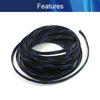 Aicosineg 32.81ft PET Flexible Braided Cable Sleeve 0.33inch Width Wire Loom Sleeving and Organizer Flexible Wire Mesh Sleeve Wrap Protector for TV Audio PC Cords from Pets Chewing Black and Blue view 3