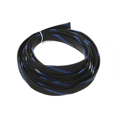 Aicosineg Cable Sleeve Braided Sleeving PET Wire Loom Tubing Cable 8.2ft-4/9inches Wrap Protector for HiFi Audio and Video Headphone Cable Protect Wires from Chewing of Pets Black and Blue