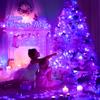 JMEXSUSS Connectable 100 LED Purple Christmas Lights Indoor, 8 Modes Plug in Purple String Lights Clear Wire, 33ft Christmas Tree Light Outdoor for Xmas Tree, Garden, Bedroom view 2