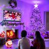 JMEXSUSS Connectable 100 LED Purple Christmas Lights Indoor, 8 Modes Plug in Purple String Lights Clear Wire, 33ft Christmas Tree Light Outdoor for Xmas Tree, Garden, Bedroom view 3