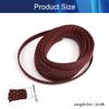 Aicosineg Cable Sleeve Braided Sleeving PET Wire Loom Tubing Cable 16.4ft-2/5inch Wrap Protector for HiFi Audio and Video Headphone Cable Protect Wires from Chewing of Pets Black and Red view 2