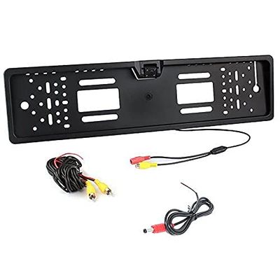 170 Night Vision Angle Waterproof Shockproof Universal European License Plate Holder Car Rear View Kit Reverse Parking Backup Camera with 4 LEDS
