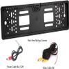170 Night Vision Angle Waterproof Shockproof Universal European License Plate Holder Car Rear View Kit Reverse Parking Backup Camera with 4 LEDS view 3