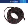 Aicosineg Cable Sleeve Braided Sleeving PET Wire Loom Tubing Cable 32.81ft-2/5inch Wrap Protector for HiFi Audio and Video Headphone Cable Protect Wires from Chewing of Pets Black and Pink view 3