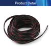 Aicosineg Cable Sleeve Braided Sleeving PET Wire Loom Tubing Cable 32.81ft-2/5inch Wrap Protector for HiFi Audio and Video Headphone Cable Protect Wires from Chewing of Pets Black and Pink view 4