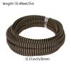 Aicosineg 16.4ft PET Flexible Braided Cable Sleeve 0.33inch Width Wire Loom Sleeving and Organizer Flexible Wire Mesh Sleeve Wrap Protector for TV Audio PC Cords from Pets Chewing Black and Gold view 2