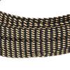Aicosineg 16.4ft PET Flexible Braided Cable Sleeve 0.33inch Width Wire Loom Sleeving and Organizer Flexible Wire Mesh Sleeve Wrap Protector for TV Audio PC Cords from Pets Chewing Black and Gold view 3