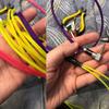 Aicosineg Cable Sleeve Braided Sleeving PET Wire Loom Tubing Cable 2.62ft-1/6inches Wrap Protector for HiFi Audio and Video Headphone Cable Protect Wires from Chewing of Pets Black and Yellow view 4