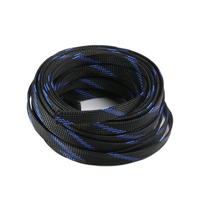 Aicosineg Cable Sleeve Braided Sleeving PET Wire Loom Tubing Cable 29.53ft-4/9inches Wrap Protector for HiFi Audio and Video Headphone Cable Protect Wires from Chewing of Pets Black and Blue