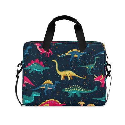 ALAZA Cute Dinosaurs Laptop Messenger Bag Case Sleeve Briefcase for Men Women, Multicolor