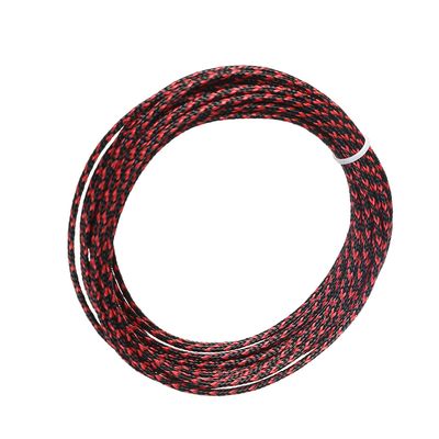 Aicosineg Cable Sleeve Braided Sleeving PET Wire Loom Tubing Cable 16.4ft-1/8inch Wrap Protector for HiFi Audio and Video Headphone Cable Protect Wires from Chewing of Pets Black and Red