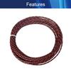 Aicosineg Cable Sleeve Braided Sleeving PET Wire Loom Tubing Cable 16.4ft-1/8inch Wrap Protector for HiFi Audio and Video Headphone Cable Protect Wires from Chewing of Pets Black and Red view 3