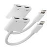 2pack,Compatible for iPhone Headphone Adapter Double Compatible with Lightning Port to Audio Jack and Charger Earphone Charging Splitter 11 12Mini pro xs xr 7 8 for ipad Connector Converter for Apple view 1