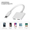 2pack,Compatible for iPhone Headphone Adapter Double Compatible with Lightning Port to Audio Jack and Charger Earphone Charging Splitter 11 12Mini pro xs xr 7 8 for ipad Connector Converter for Apple view 4