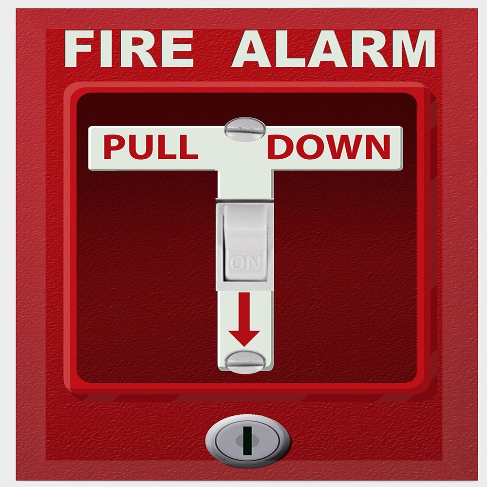 Fire Alarm Cool Light Switch Plate Cover for Teens Room Fun Novelty Gift Decorative Decor Bedroom (Fire Alarm)