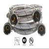 HQRP 4 ft Stainless Steel Washing Machine Hose Set - Burst Proof 304 Braided - Hot Cold Red Blue Striped - 3/4 in FGH x 3/4 in FGH Universal - 2 Pack view 2