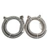 HQRP 4 ft Stainless Steel Washing Machine Hose Set - Burst Proof 304 Braided - Hot Cold Red Blue Striped - 3/4 in FGH x 3/4 in FGH Universal - 2 Pack view 4