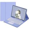 HENGHUI Keyboard Case for iPad Pro 11 inch (4th/3rd/2nd/1st Generation) Case with Cute Round Key Candy Color Touchpad Keyboard (Purple) view 1