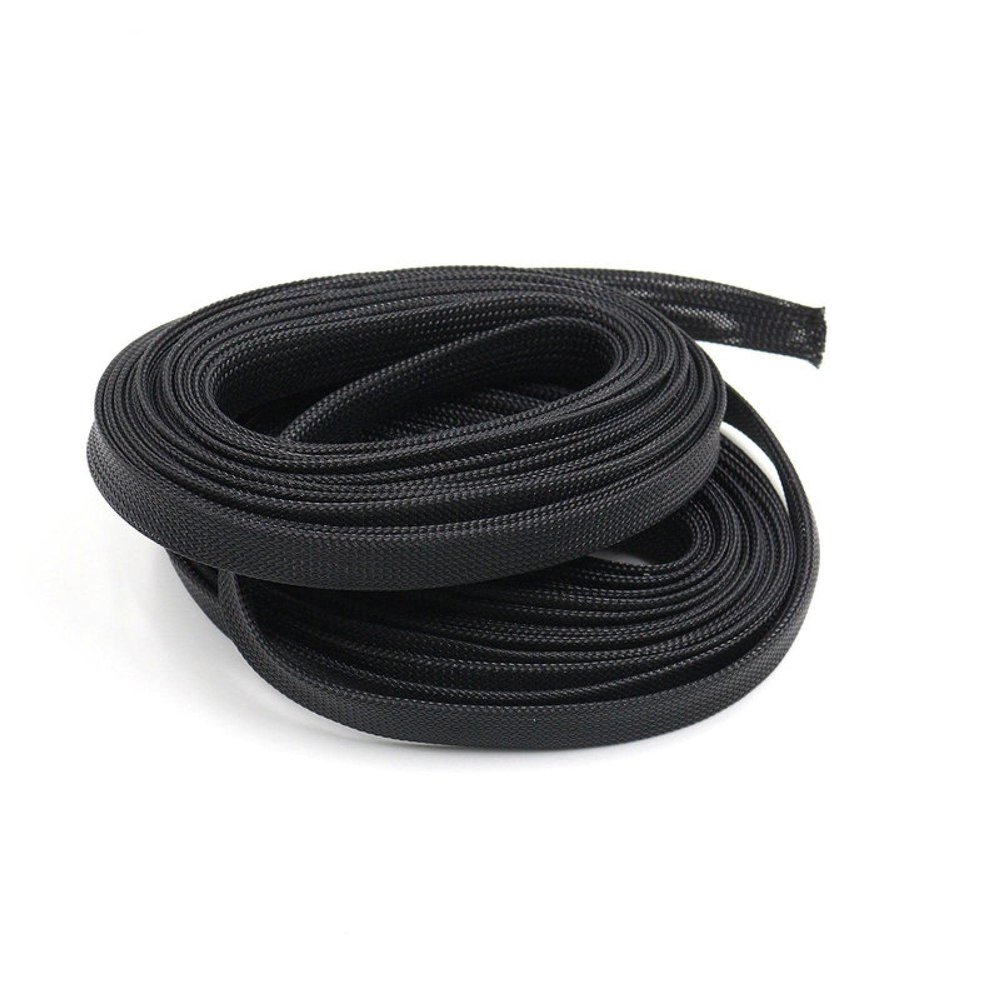 10meters/lot 33ft 6mm PET Expandable Braid Sleeving Flexo Wire Cable Sleeve DIY Black