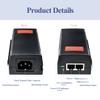 Revotech 30W PoE Injector Adapter Gigabit, IEEE 802.3 at/af 48V DC Passive POE+ RJ-45 10/100/1000Mbps, up to 100 Meters (328 Feet), Plug and Play view 4