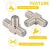 Boobrie 2-Pack F-Type Coax Splitter F Female to Double F Female Coaxial Adapter F Type RG6 3-Way Connector for TV Cable Satellite Video VCR Antenna view 2