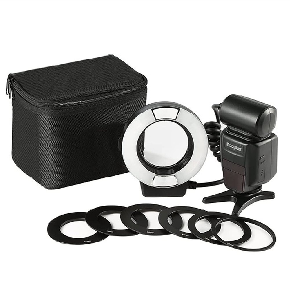YIDOBLO 14EXT iTTL TTL LED Macro Ring Flash Light Compatible with Nikon D4 D800 D5200 D7100 DSLR Camera with Hot Shoe Mount