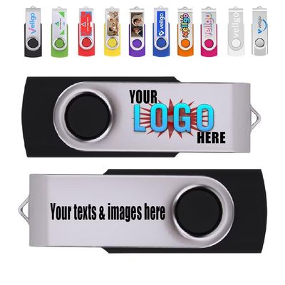 100pcs 1GB Custom USB Flash Drive with Personalized Logo for Promotion, Customized USB Thumb Drive, Bespoke Bulk USB Drive (10 Color Options)