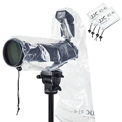 2 Pack 18" Long Camera Rain Cover with Flash Dust Sleeve Protector for Canon EOS R5 R6 Rp 5D 6D 7D 90D 80D 77D 70D Z7II Z6II Z5 Z50 D850 D810 D780 D750 D610 D500 D3500 D5600 D7500