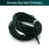 Aicosineg Black and Fluorescent Green PET Braided Sleeving 32.81 Ft Length 0.16 Inch Flat Width Cable Sleeve for Protect Cable 1Pcs view 3