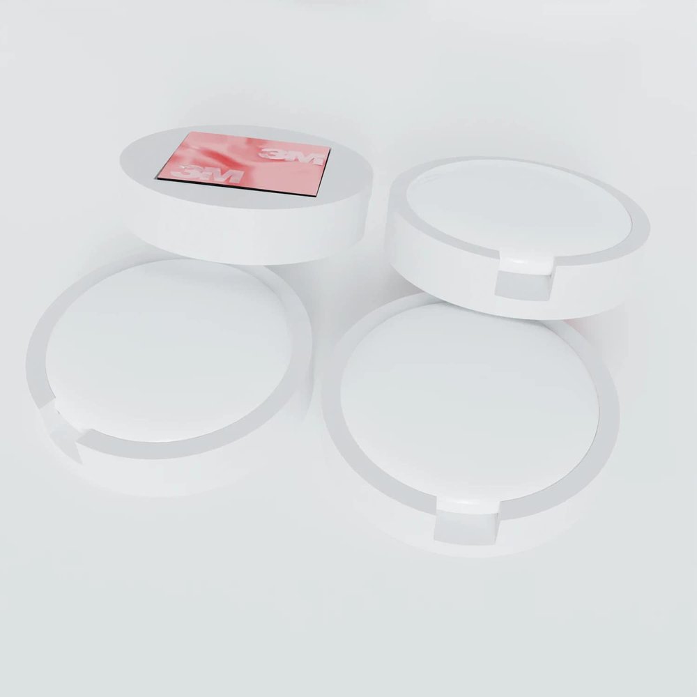 3D Cabin Product Compatible with The AirTag - Stick On Mount Holder Bracket Clip (4 Pack) with 3M VHB Tape for Smart Tracking Device White