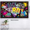 Irenare Backdrop Party Decoration Back to 90s 80s Photoshoot Banner, 80s view 2