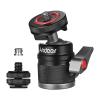 Andoer Mini Ball Head Adapter Monitor Mount Cold Shoe Adapter 360 Rotating Aluminum Alloy 1/4 Inch & 3/8 Inch Screw for Mounting Camera Monitor Microphone LED Video Light view 1