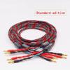 1Pair oxygen-free copper audio speaker cable HI-FI high-end amplifier speaker cable Banana plug cable (Color : Standard edition, Length : 2.5m) view 3