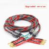 1Pair oxygen-free copper audio speaker cable HI-FI high-end amplifier speaker cable Banana plug cable (Color : Updated version, Length : 1.5m) view 2
