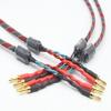 1Pair oxygen-free copper audio speaker cable HI-FI high-end amplifier speaker cable Banana plug cable (Color : Standard edition, Length : 1.5m) view 2
