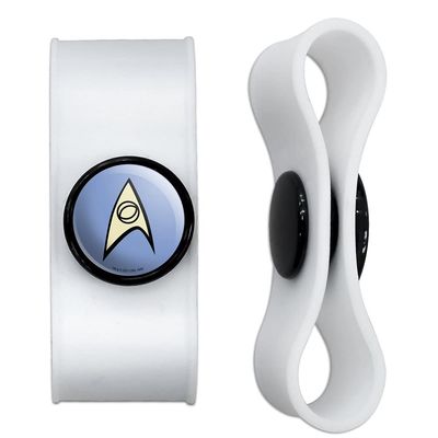 GRAPHICS & MORE Star Trek Science Shield Headphone Earbud Cord Wrap - Charging Cable Manager - Wire Organizer Set of 2 - White