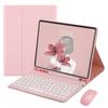 YEEHi Keyboard Case Mouse for iPad 6th 5th Generation Air 2 Pro 9.7 Color Keyboard Round Key Cute Candy Colors Detachable Keyboard iPad 6 iPad 5 Cover (iPad5/6/Air2/Pro9.7, Pink) view 1